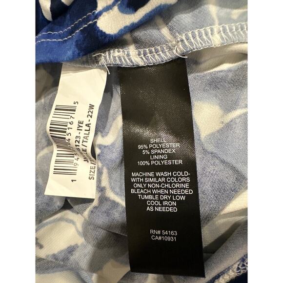 Jessica Howard Tonal Floral Jersey Surplice Dress Size 22W - Picture 10 of 10